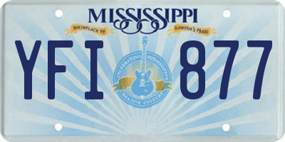 MS license plate YFI877