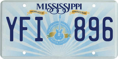 MS license plate YFI896