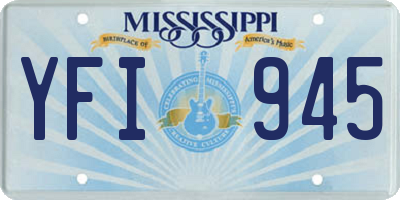 MS license plate YFI945