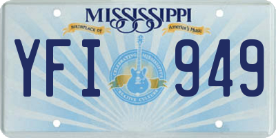 MS license plate YFI949