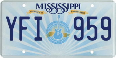 MS license plate YFI959