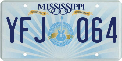 MS license plate YFJ064