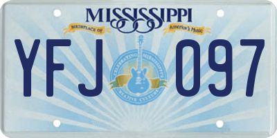 MS license plate YFJ097