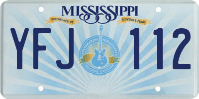 MS license plate YFJ112