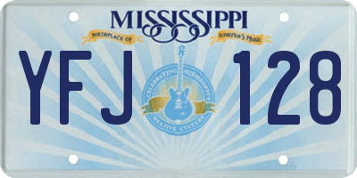 MS license plate YFJ128
