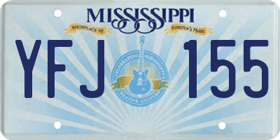 MS license plate YFJ155
