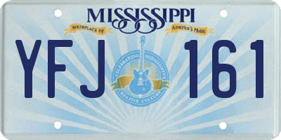 MS license plate YFJ161