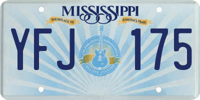 MS license plate YFJ175