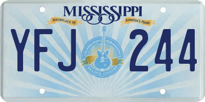 MS license plate YFJ244