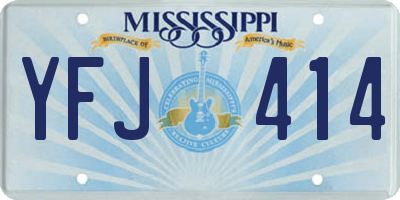MS license plate YFJ414