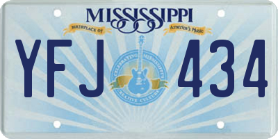 MS license plate YFJ434