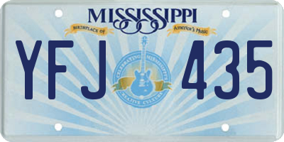 MS license plate YFJ435