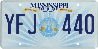 MS license plate YFJ440