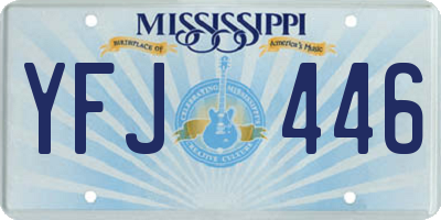 MS license plate YFJ446