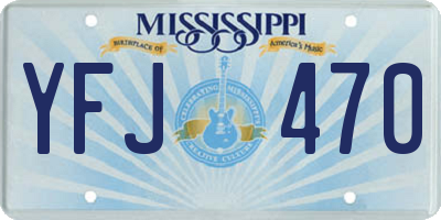 MS license plate YFJ470