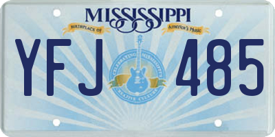 MS license plate YFJ485