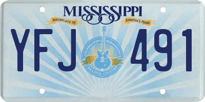 MS license plate YFJ491