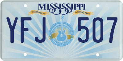 MS license plate YFJ507
