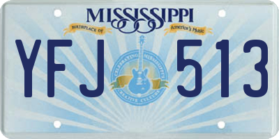 MS license plate YFJ513