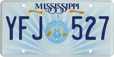 MS license plate YFJ527