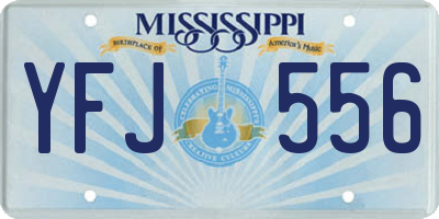 MS license plate YFJ556