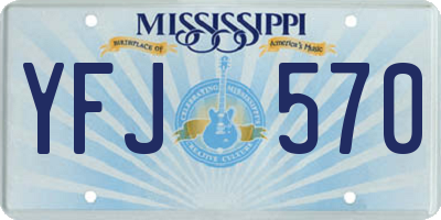 MS license plate YFJ570