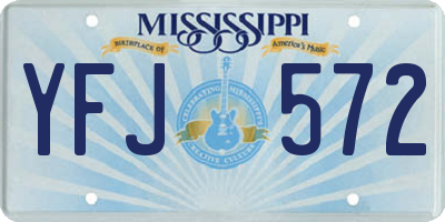 MS license plate YFJ572
