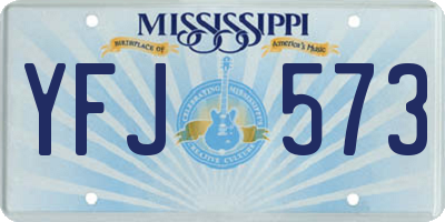 MS license plate YFJ573