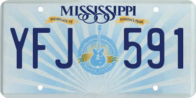 MS license plate YFJ591