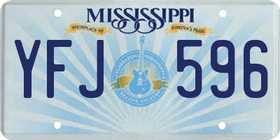 MS license plate YFJ596