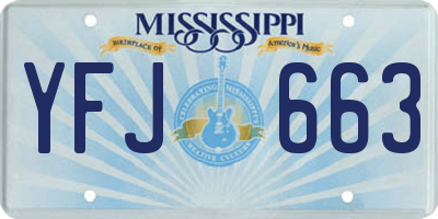 MS license plate YFJ663