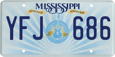 MS license plate YFJ686