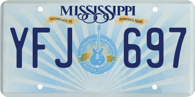 MS license plate YFJ697