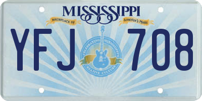 MS license plate YFJ708