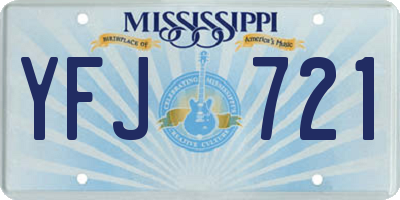 MS license plate YFJ721