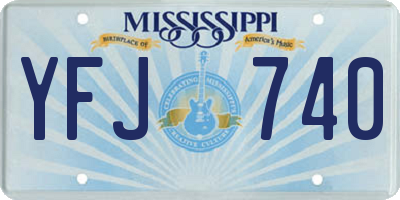 MS license plate YFJ740