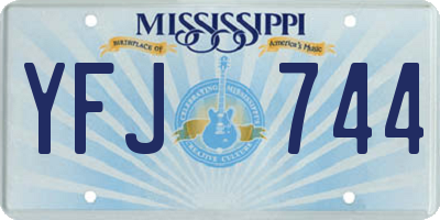 MS license plate YFJ744