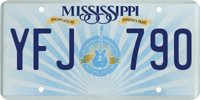 MS license plate YFJ790