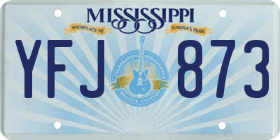 MS license plate YFJ873
