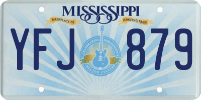 MS license plate YFJ879