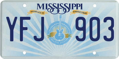 MS license plate YFJ903