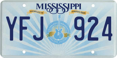 MS license plate YFJ924