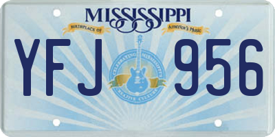 MS license plate YFJ956