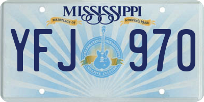 MS license plate YFJ970
