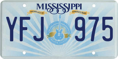 MS license plate YFJ975