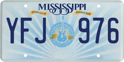 MS license plate YFJ976
