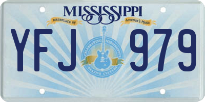 MS license plate YFJ979