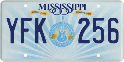 MS license plate YFK256