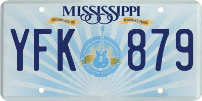 MS license plate YFK879
