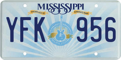 MS license plate YFK956